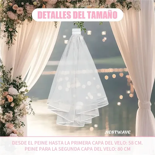 Velo Mantilla De Novia Para Primera Comunión Y Boda