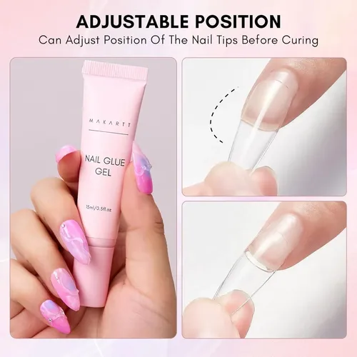 Pegamento Gel Uñas Makartt 15 Ml Para Uñas Postizas Y