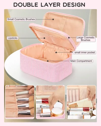 Relavel Bolsa De Maquillaje Grande, Bolsa De Cosméticos Port
