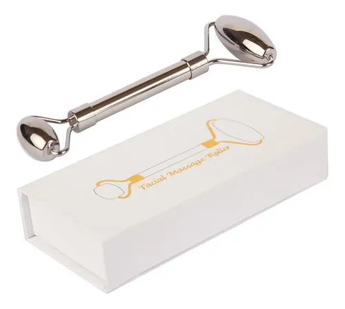 Roller Acero Inoxidable Masajeador Facial Jade
