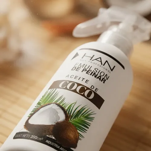 Han Coco Emulsion Para Peinar Desenredante Protector Termico