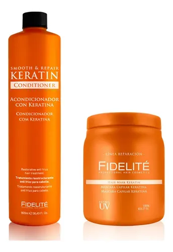 Kit Fidelité Keratina Shampoo 900ml + Máscara Capilar 1kg