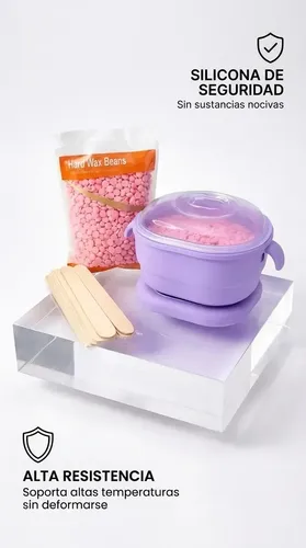 Kit Depilación Calentador Plegable De Cera 3 En 1 Silicona