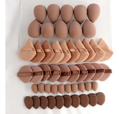 Tendencia Set 50 Esponjas Maquillaje Huevo Belleza Marrón ..