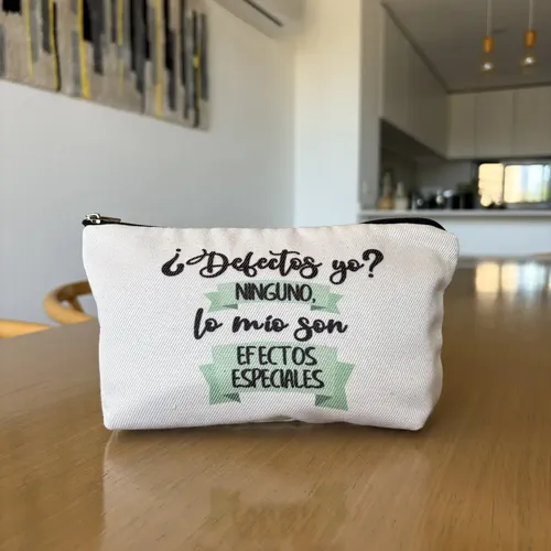 Neceser De Lona Estampada 21×14 Organizador Viaje Maquillaje Efectos Especiales