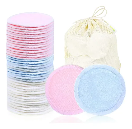 Wegreeco Paños Quitamaquillaje Reutilizables 40u Con Bolsa