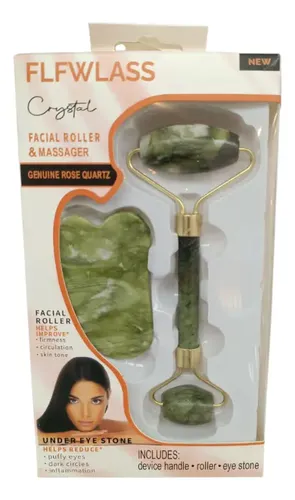 Jade Roller Masajeador Facial Y Piedra Gua Sha Skin Care