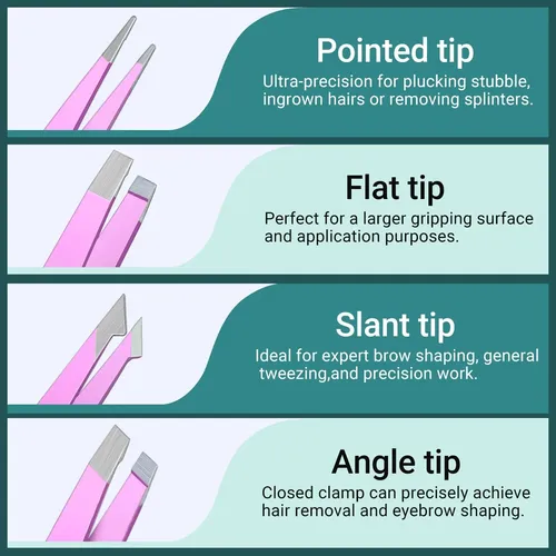Set Profesional 8 En 1 Pinzas Y Tijeras Para Cejas