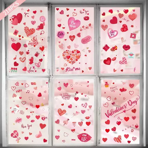 Adhesivos Con Ventana En Forma De Corazón, Reubicable