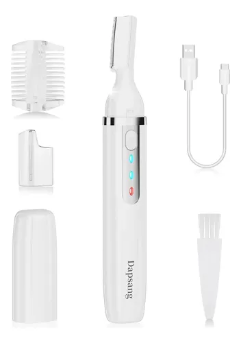Depiladora Eléctrica Cejas Recargable Con Luz Led