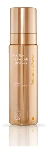 The Glow Factor Exfoliate and Renew – Tónico Exfoliante con Ácido Glicólico al 5%, Caléndula y Aloe Vera x 50ml