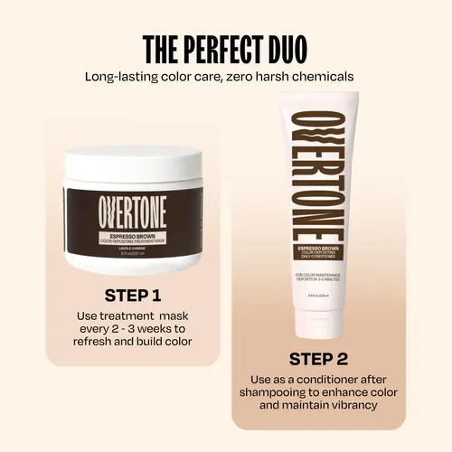 Tinte Semipermanente Para Cabello Overtone, Marrón Espresso, 4 Castaño