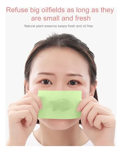 Papel De Lino Que Absorbe Aceite Facial, Aceite De Maquillaj Green