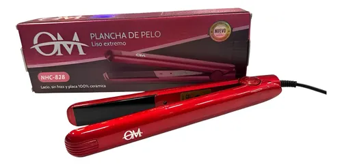Plancha De Pelo Alisador Profesional Om Fina Color Rojo