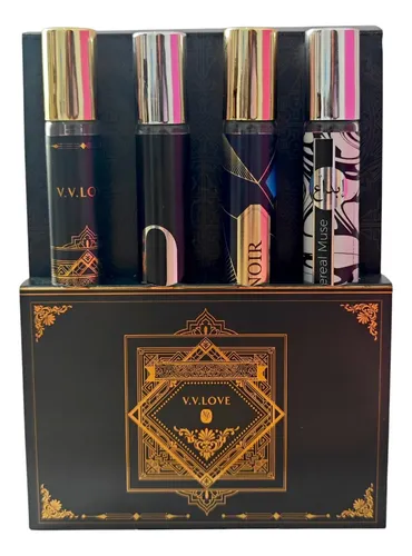 Set X4 Perfumes Arabe Dama Fragancias Tubito Estuche 35ml