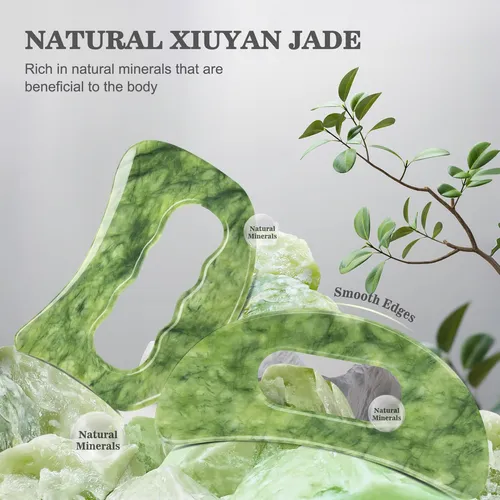 Herramienta De Masaje Gua Sha Cekpo Jade Stone, Grande, Con
