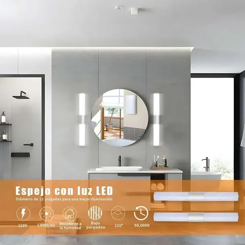 Aplique De Pared Led 40 Cm Para Baño