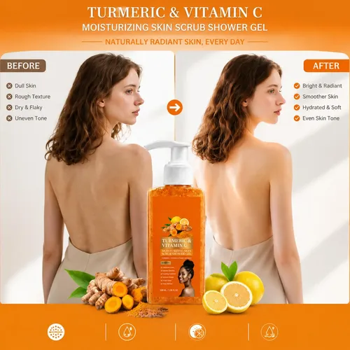 Vitamin C Scrub Body Wash, Vitamin C Moisturizing Skin 1pcs