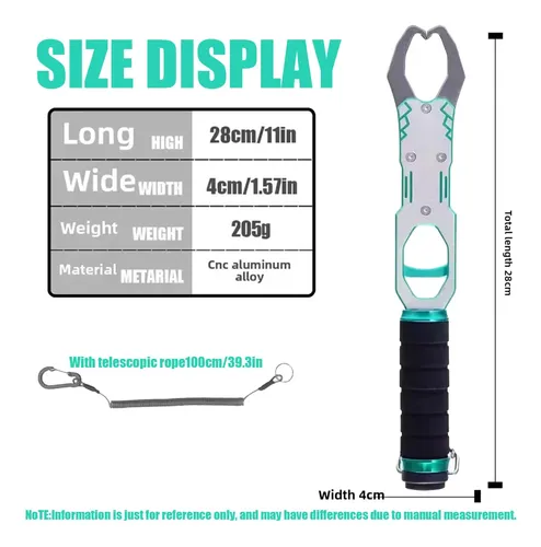 Agarrador De Labios De Aluminio 28 Cm Con Escala Hasta 18 Kg