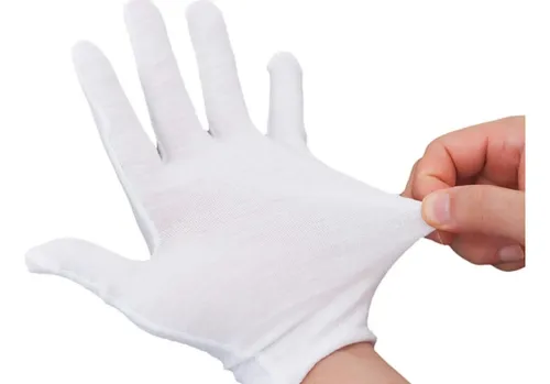 12 Pares Guantes Algodón Blanco Para Manos Secas Y Eczema