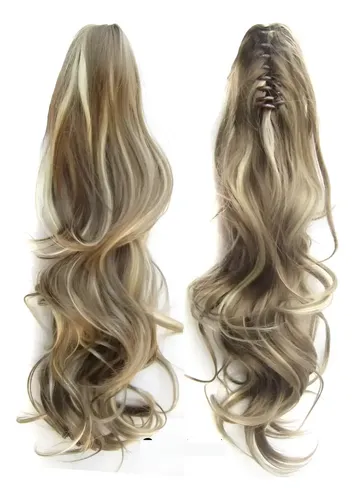 Extensión De Cabello Largo Con Cola De Caballo Rizada Y Clip
