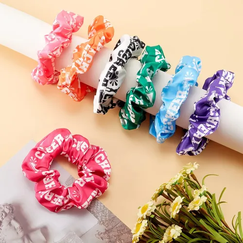 Colección De 16 Scrunchies Elásticos Para El Pelo Cheer Hana