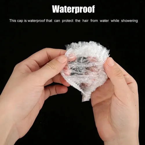 Gorro Ducha Impermeable Transparente Desechable 100 Piezas