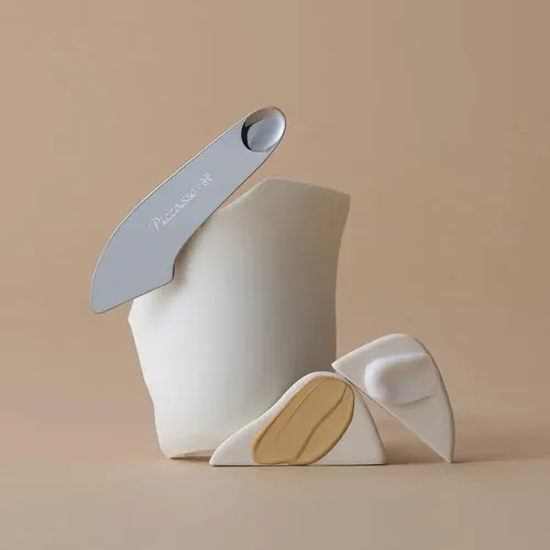 Espátula Doble De Acero Para Maquillaje Y Cuidado Facial
