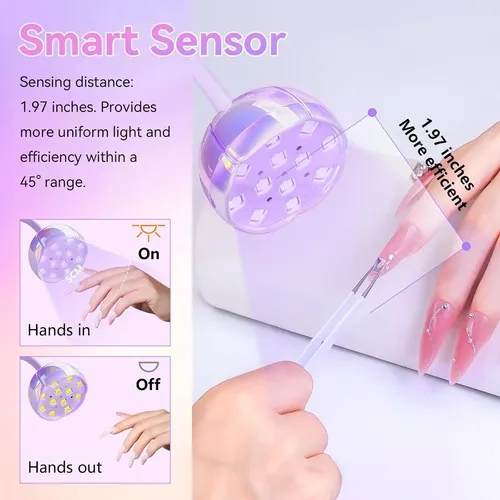 Lámpara Uv/led Makartt Para Uñas Glazed Purple