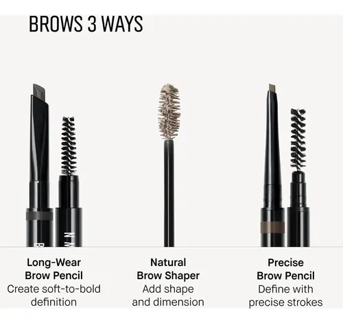 Lápiz Cejas Bobbi Brown Long-wear 11 Black Brown Recargable
