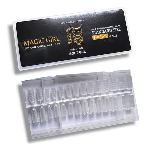 Tips Softgel Half Cover Matte Magic Girl 240 Pcs 15 Size