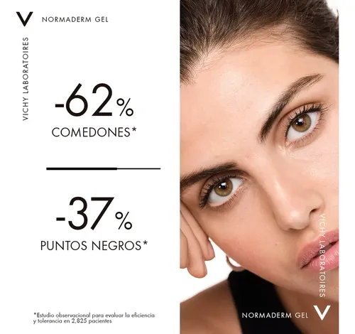 Gel De Limpieza Vichy Normaderm de 400 mL Vichy día/noche para piel grasa de 400g 18+ años
