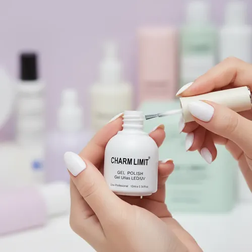 Esmalte Semipermanente Color Blanco Uv/led Charm Limit 10ml