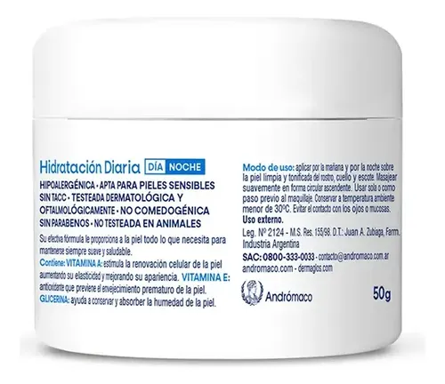 Dermaglós Facial Crema Hidratación Diaria 72hs Piel Seca