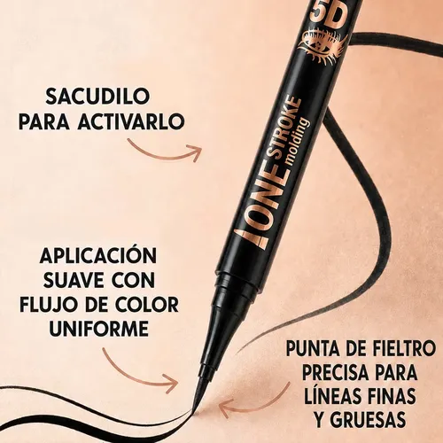 Delineador Líquido 5d Resistente Al Agua De Trazo Preciso