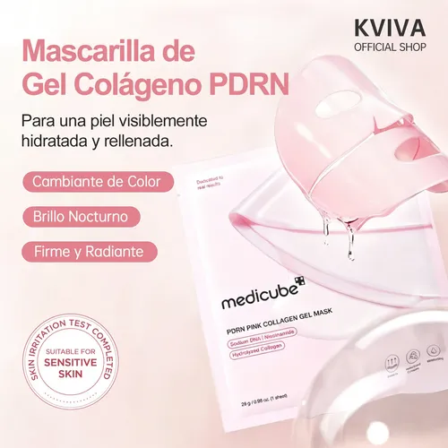 Medicube Pdrn Máscara Colágeno Rosa Firmeza 4 Unidades