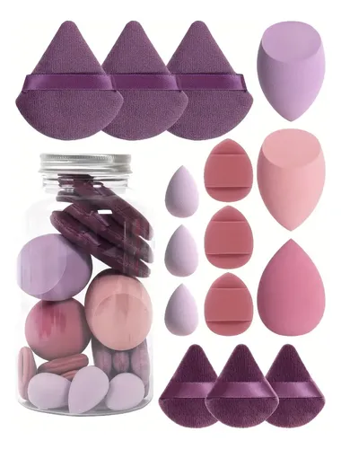 15 Esponjas Maquillaje Triángulo Líquido Crema