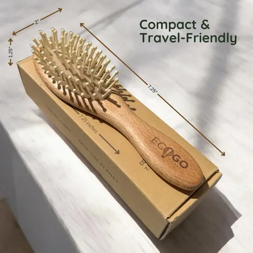 Cepillo De Pelo Ecogotravel Con Cerdas De Bambú De 5 Cm X 18
