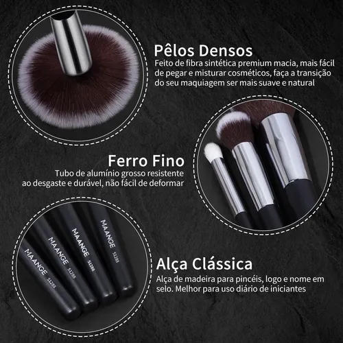 Kit De 30 Brochas De Maquillaje Profesionales Para Maquillaj Negro