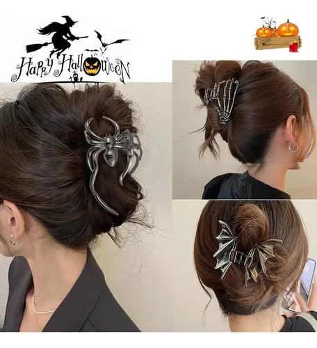 3 Clips De Pelo De Metal En Forma De Araña Parcce