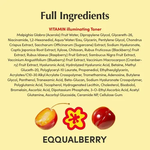=tónico Iluminador Vitamínico Equalberry, 150 Ml, Yc]
