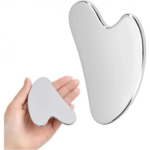 Piedra Gua Sha De Acero Inoxidable Para Masaje Facial, Antia