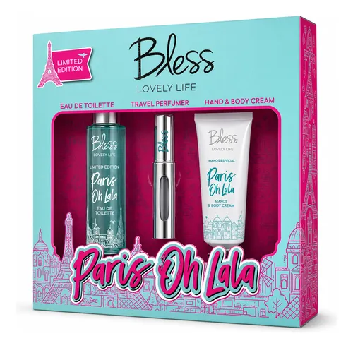 Set Bless Box Rio Radiance Edt 50ml Perfume Crema Perfumero