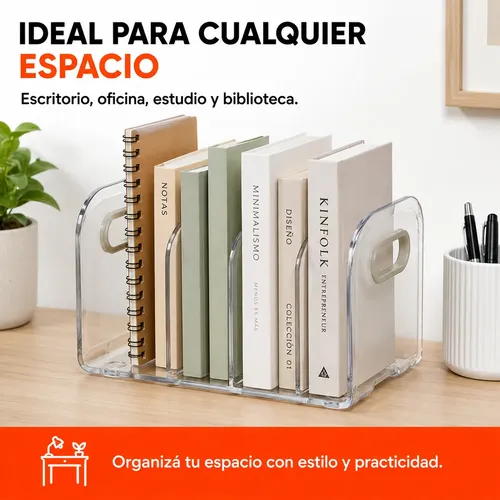Organizador Acrílico Multiuso Cosméticos, Libro 3 Divisiones