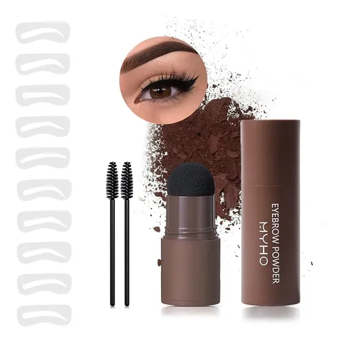 Kit Sellos Y Plantillas For Cejas Con Polvo Y Cepillos .