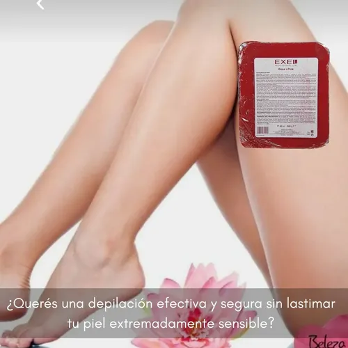 Cera Rosa Depilatoria Profesional Exel Piel Sensible 1000g