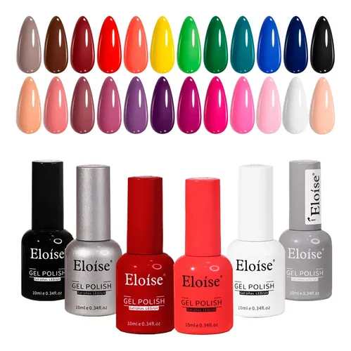 Esmaltes Semi Eloise Uv Gel 10 Ml Manicura Surtidos X 6