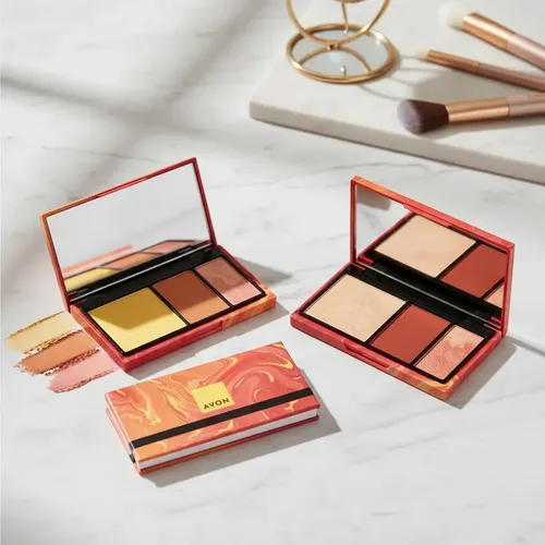 Avon Paleta Blush & Bronze Rubor Iluminador Efecto Bronceado Sun Kissed