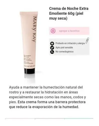 Mary Kay Crema Noche Extraemoliente