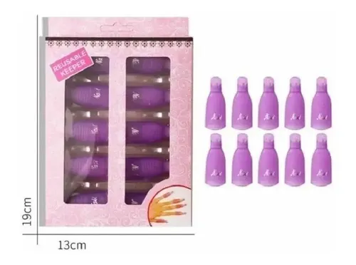 Kit X10 Removedor Uv Esmaltes Semipermanent Wipes Broches